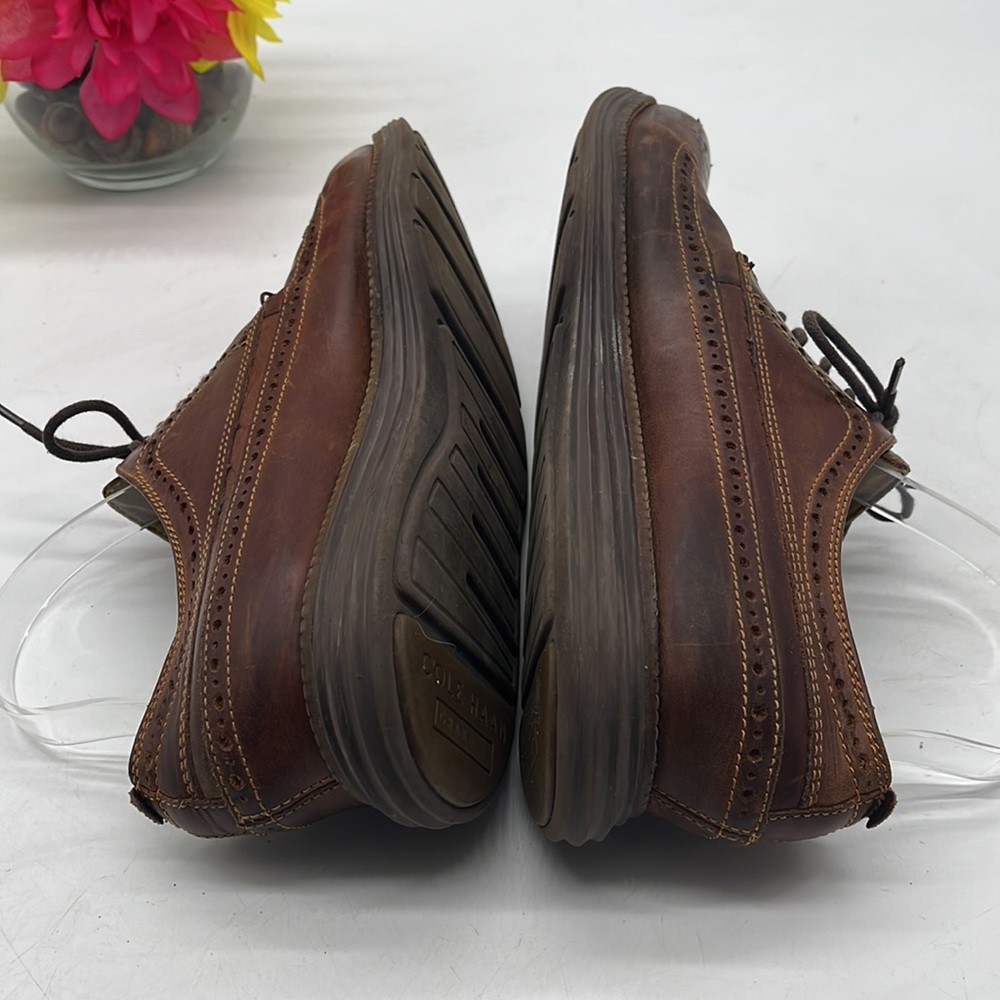Cole Haan Brown Leather Wing Tip Oxford Size 8. MS2609A - Picture 5 of 8